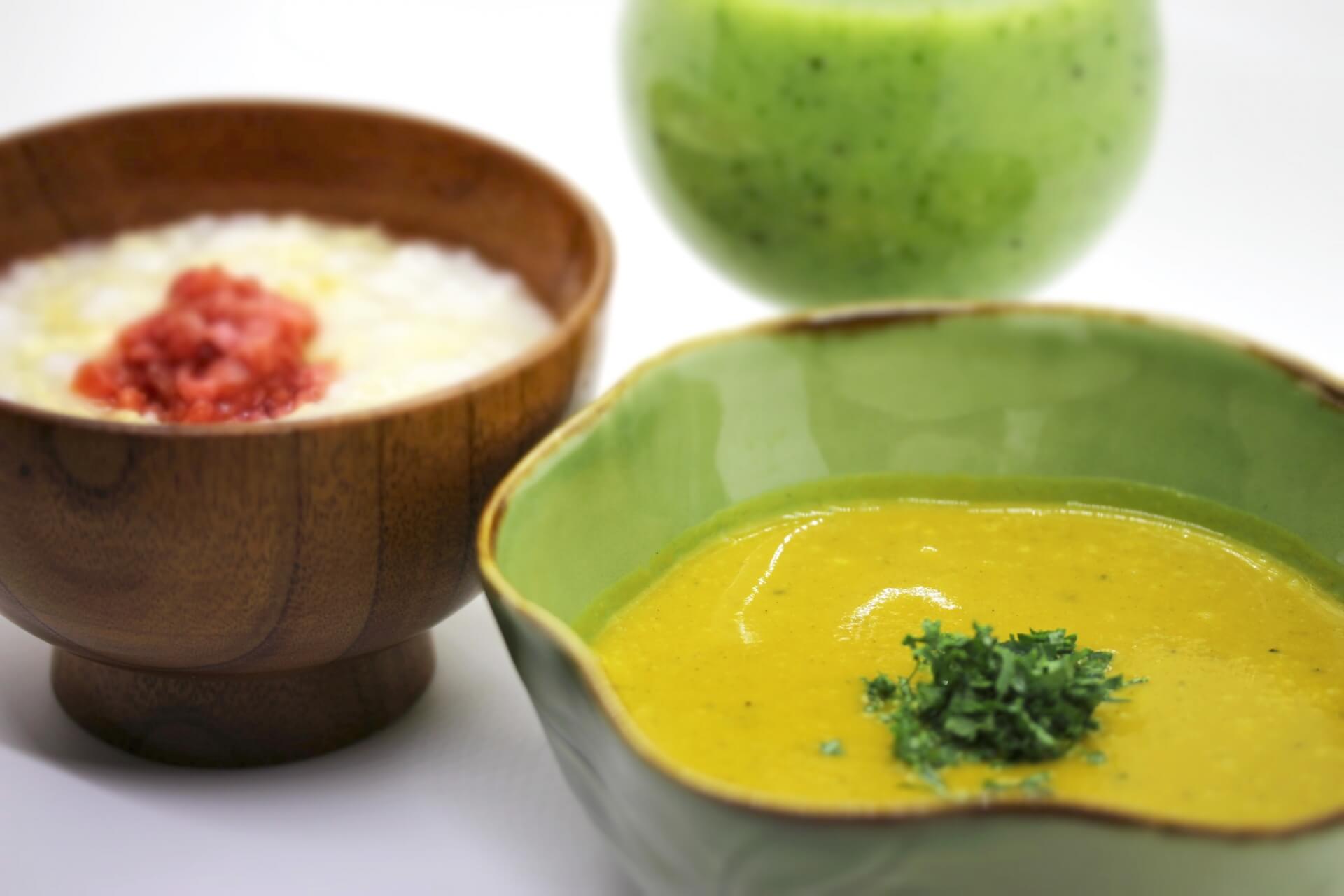 ▲咀嚼は困難でも飲み込める場合はミキサー食やペースト食